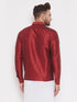 Men's Maroon Silk Blend Ethnic Shirt